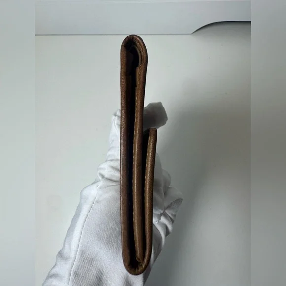 Celine Tan Monogram Patterned Wallet - Picture 5 of 14